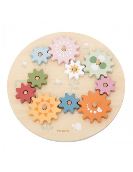 VIGA PolarB Wooden Colorful Montessori Gears