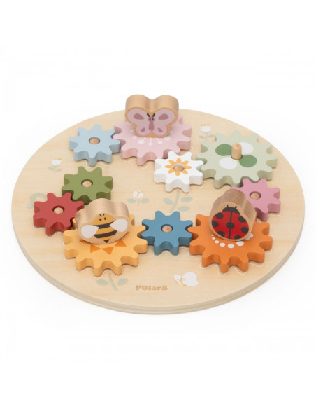 VIGA PolarB Wooden Colorful Montessori Gears