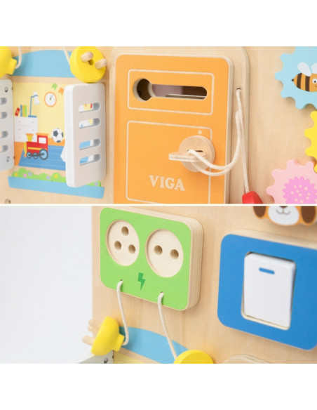 VIGA Wooden Manipulative Board Discovery and Learning House