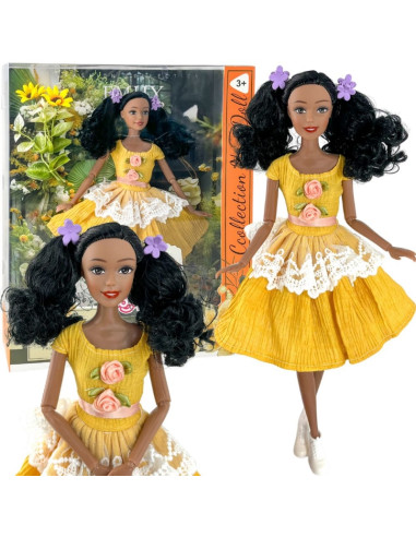 WOOPIE ROYAL Emi Doll 32 cm Fashionable Outfit and Beautiful Black Hair