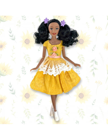 WOOPIE ROYAL Emi Doll 32 cm Fashionable Outfit and Beautiful Black Hair