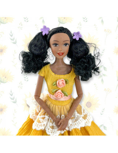 WOOPIE ROYAL Emi Doll 32 cm Fashionable Outfit and Beautiful Black Hair