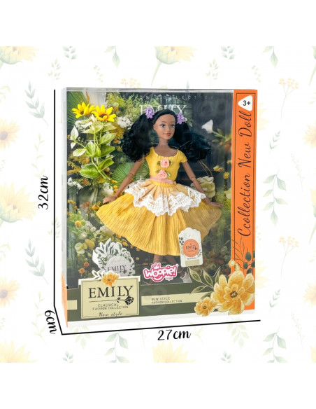 WOOPIE ROYAL Emi Doll 32 cm Fashionable Outfit and Beautiful Black Hair