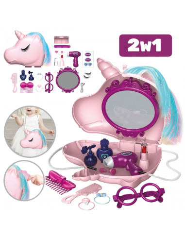 VIGA White Dressing Table + Salon-Style Accessories Set