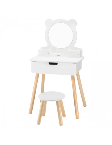VIGA White Dressing Table + Salon-Style Accessories Set