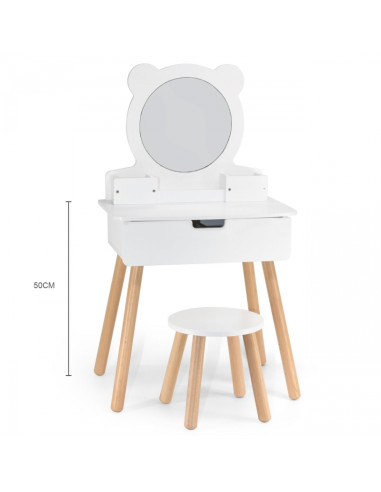 VIGA White Dressing Table + Salon-Style Accessories Set