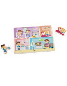 VIGA Puzzle Dźwiękowe Dopasuj Codzienne Aktywności 2