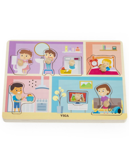 Ежедневные занятия по игре в головоломки VIGA Sound Puzzle Match