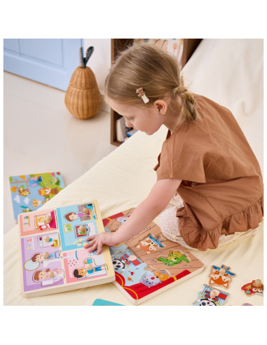 VIGA Sound Puzzle Match Daily Activities