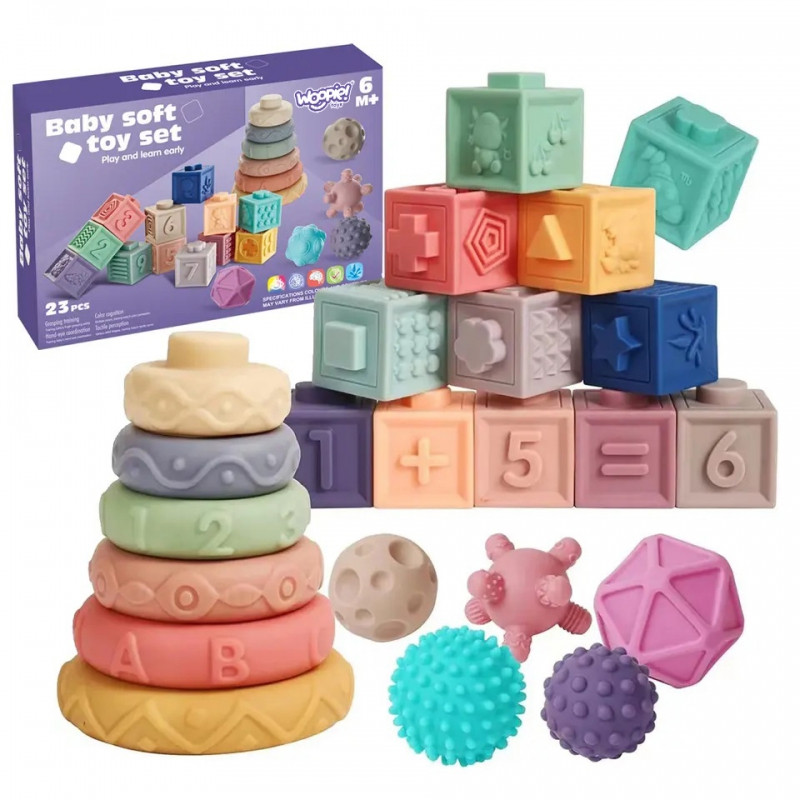 WOOPIE BABY Sensory Jigsaw Puzzle Sound Learning to Count 23 el.