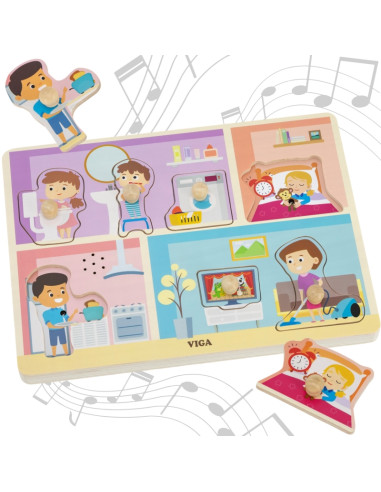 VIGA Sound Puzzle Match Daily Activities