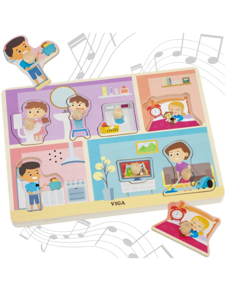 VIGA Sound Puzzle Match Daily Activities