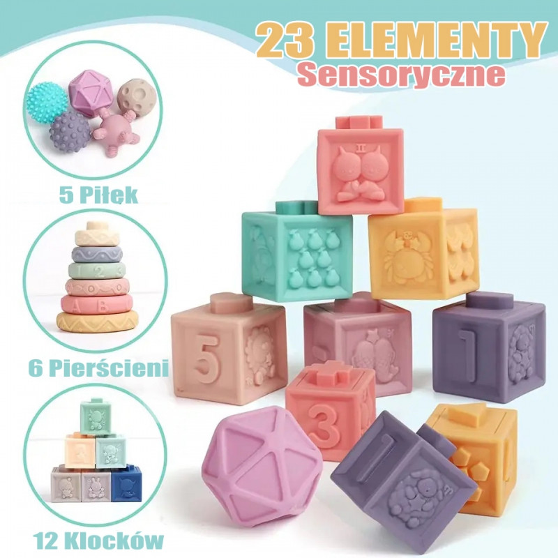 WOOPIE BABY Sensory Jigsaw Puzzle Sound Learning to Count 23 el.