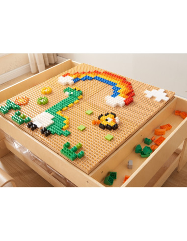 Набор строительных блоков MASTERKIDZ STEM, 563 элемента, с накладками на панели (4 шт.)