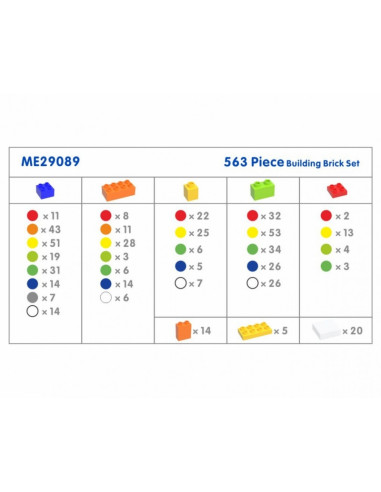 MASTERKIDZ STEM Building Block Set 563 pcs with Panel Overlays 4 pcs