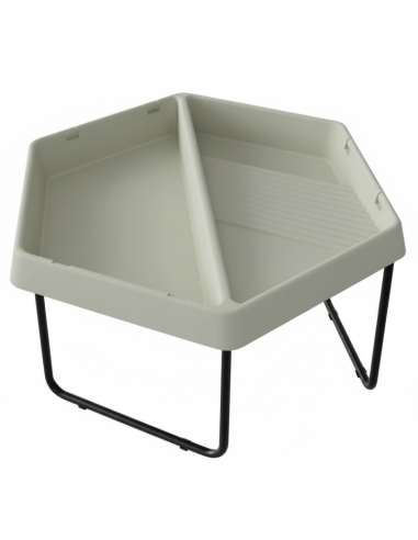 MASTERKIDZ Hexagonal Sand and Water Play Table with 2 Compartments and Adjustable Height