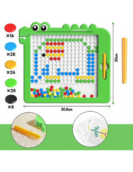 WOOPIE magnetinė lenta vaikams Montessori MagPad dinozauras