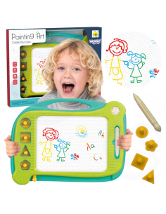 Магнитная доска для цветных маркеров WOOPI + 4 штампа