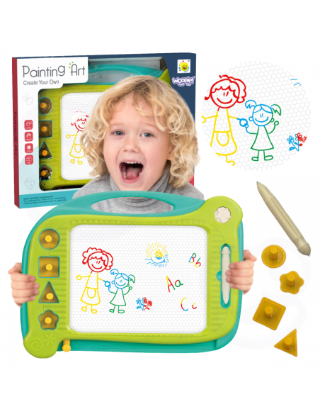 WOOPIE magnetinė spalvota žymeklio lenta + 4 antspaudai