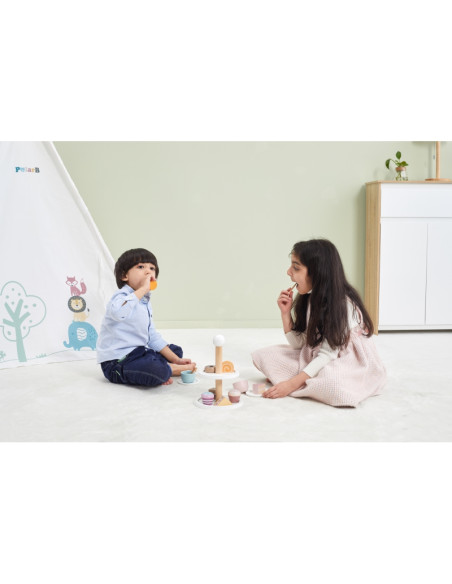 VIGA PolarB Medinis tortų stovas su keksiukais, sausainiais ir kava, 15 vnt. rinkinys