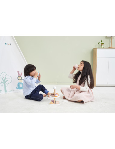 VIGA PolarB Wooden cake stand with cupcakes, cookies and coffee, set of 15