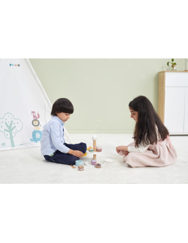 VIGA PolarB Medinis tortų stovas su keksiukais, sausainiais ir kava, 15 vnt. rinkinys