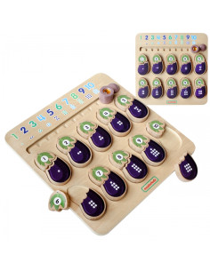 MASTERKIDZ baklažanų Montessori mokymosi skaičių lenta