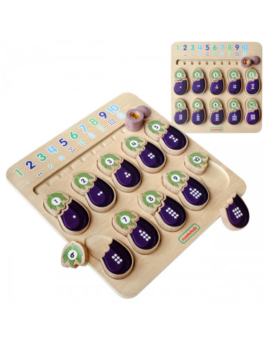 MASTERKIDZ Eggplant Montessori Learning Number Board