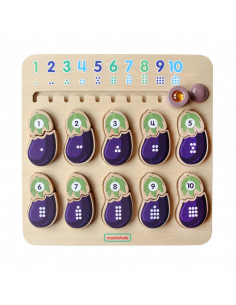 MASTERKIDZ Eggplant Montessori Learning Number Board 2