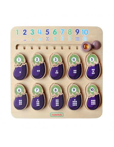 MASTERKIDZ Eggplant Montessori Learning Number Board