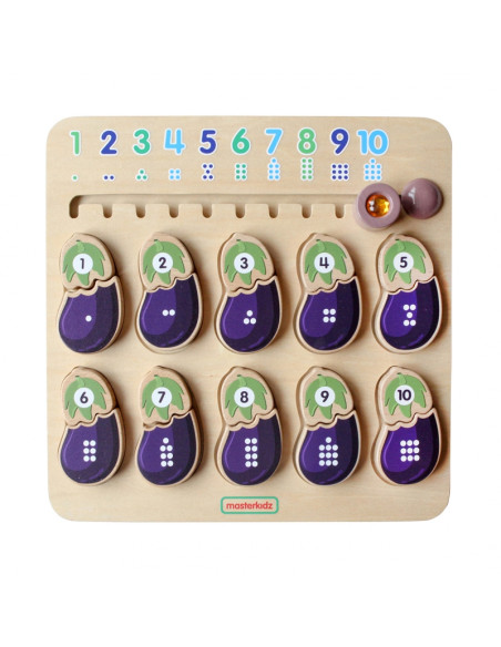 MASTERKIDZ Eggplant Montessori Learning Number Board