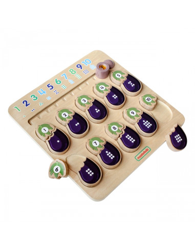 MASTERKIDZ Eggplant Montessori Learning Number Board