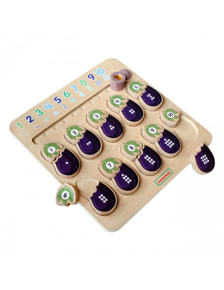 MASTERKIDZ Eggplant Montessori Learning Number Board