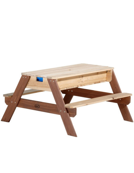 Стол для пикника AXI Nick со скамейкой, зонтиком и контейнерами для воды/песка