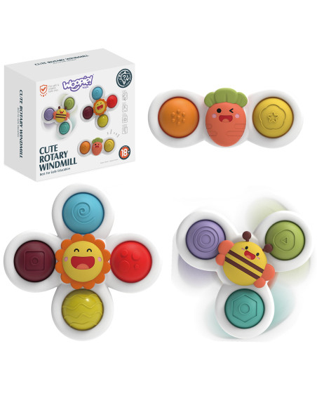 WOOPIE BABY Spiner 3in1 Sensory Educational Toy - 4 SETS