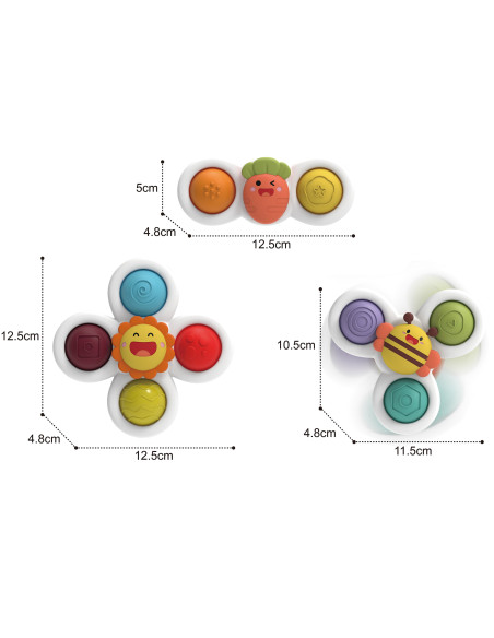 WOOPIE BABY Spiner 3in1 Sensory Educational Toy - 4 SETS