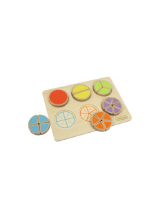 MASTERKIDZ Wooden Math Puzzle Fractions 2