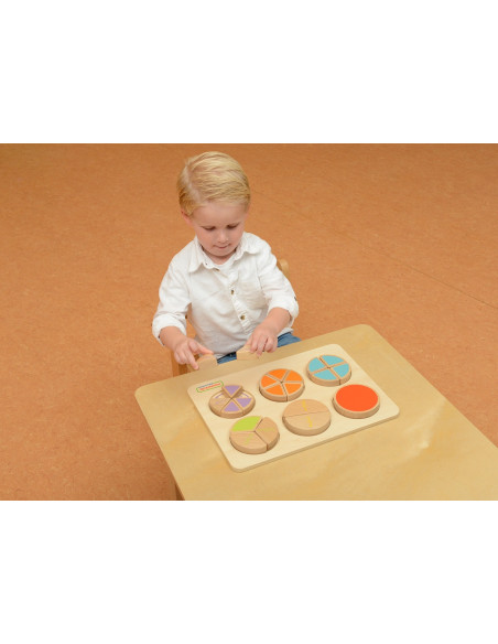 MASTERKIDZ Wooden Math Puzzle Fractions