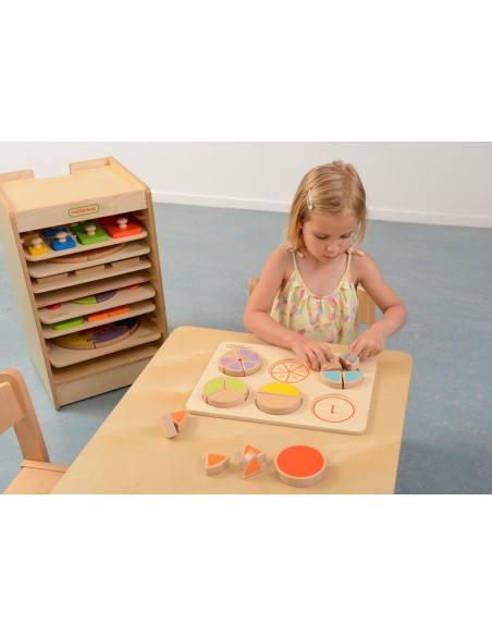 MASTERKIDZ Wooden Math Puzzle Fractions