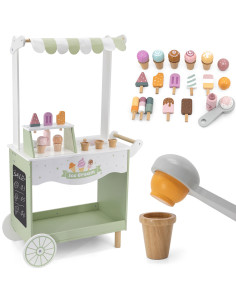 VIGA PolarB Wooden Ice Cream Stand Mobile Ice Cream Parlor