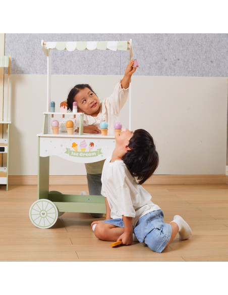 VIGA PolarB Wooden Ice Cream Stand Mobile Ice Cream Parlor