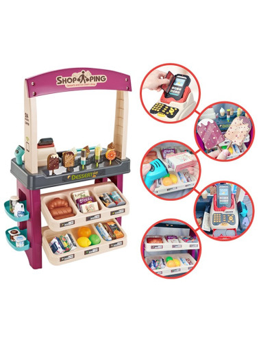 WOOPIE Ice Cream and Sweets Supermarket Light Sound + 55 Acc.