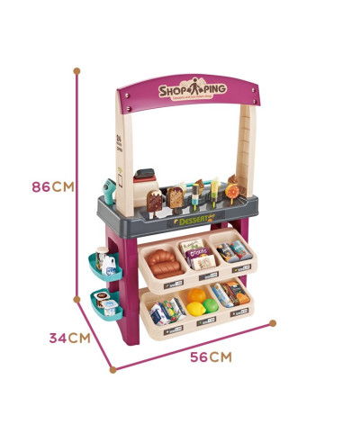 WOOPIE Ice Cream and Sweets Supermarket Light Sound + 55 Acc.