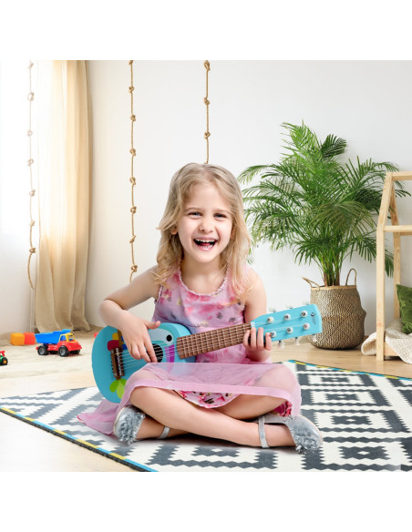 CLASSIC WORLD Wooden Guitar For Kids Toucan