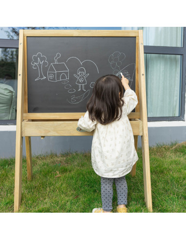 CLASSIC WORLD EDU Wooden Educational Chalkboard