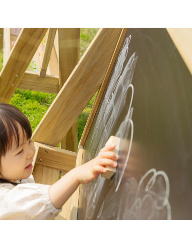 CLASSIC WORLD EDU Wooden Educational Chalkboard