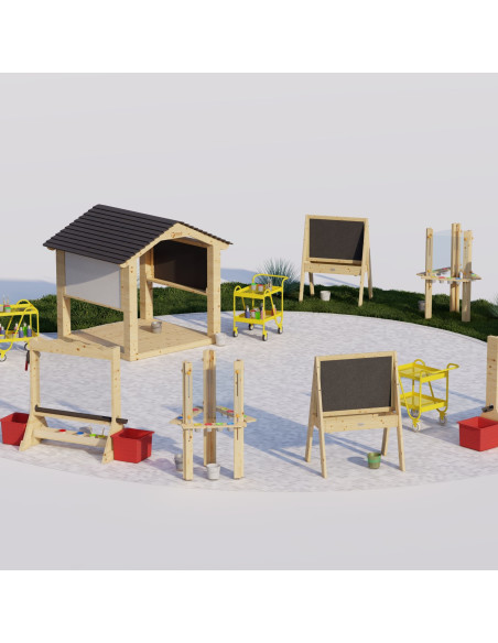 CLASSIC WORLD EDU Wooden Educational Chalkboard