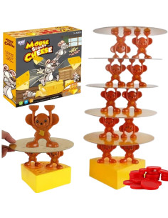 WOOPIE Family Arcade Game "Cheese Tower" Balancing Mice