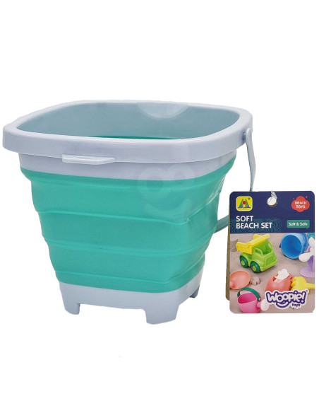 WOOPIE Folding Square Bucket Blue
