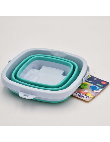 WOOPIE Folding Square Bucket Blue
